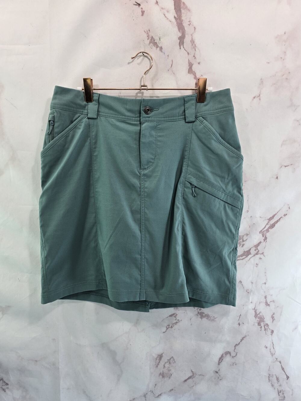 Duluth Skirt Womens 8 Skort Green Stretch Shorts Lined Dry On The Fly Modest
